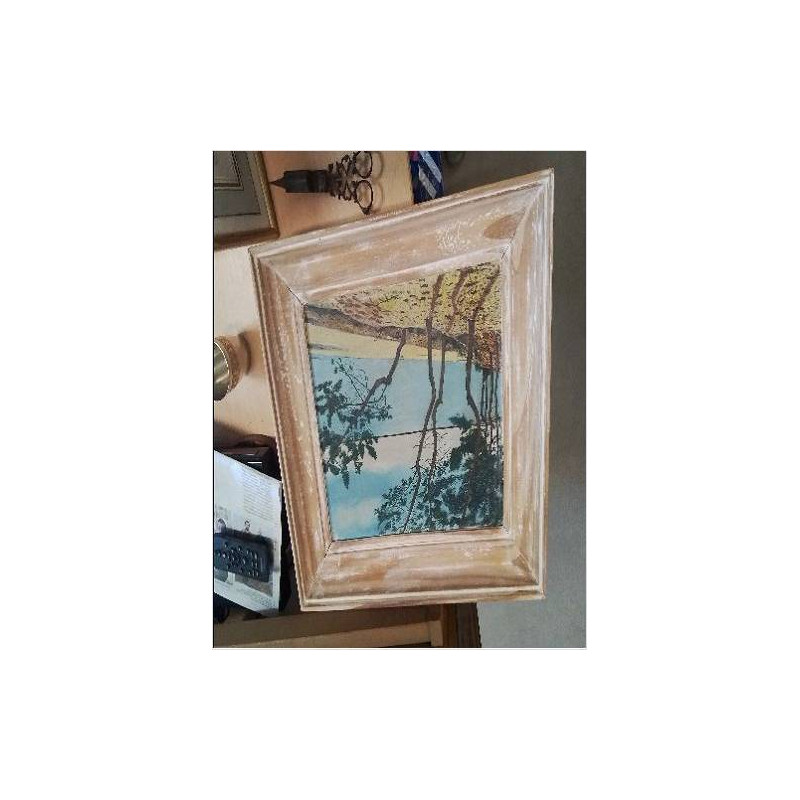 PEINTURE SUR BOIS PINS PLAGE DELMAS