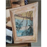 PEINTURE SUR BOIS PINS PLAGE DELMAS