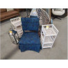 CHAUFFEUSE TISSU BLEU FLEURI