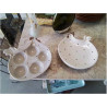 LOT 4  ASSIETTES  POULES 2+2 ASSIETTES OEUFS