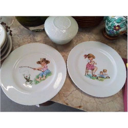 ASSIETTE PORCELAINE DECOR...