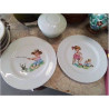 ASSIETTE PORCELAINE DECOR NAIF ENFANT