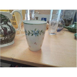 VERRE DECO FLEURS BLEUE 