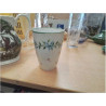 VERRE DECO FLEURS BLEUE 