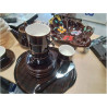 LOT TASSES+SOUCOUPE MARRON VINTAGE