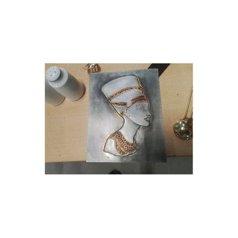 PLAQUE TETE EGYPTE ETAIN 