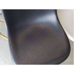 LOT 4 CHAISES GRIS NOIR COQUE