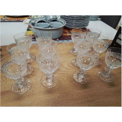 LOT 6 VERRES CRISTAL SAINT...