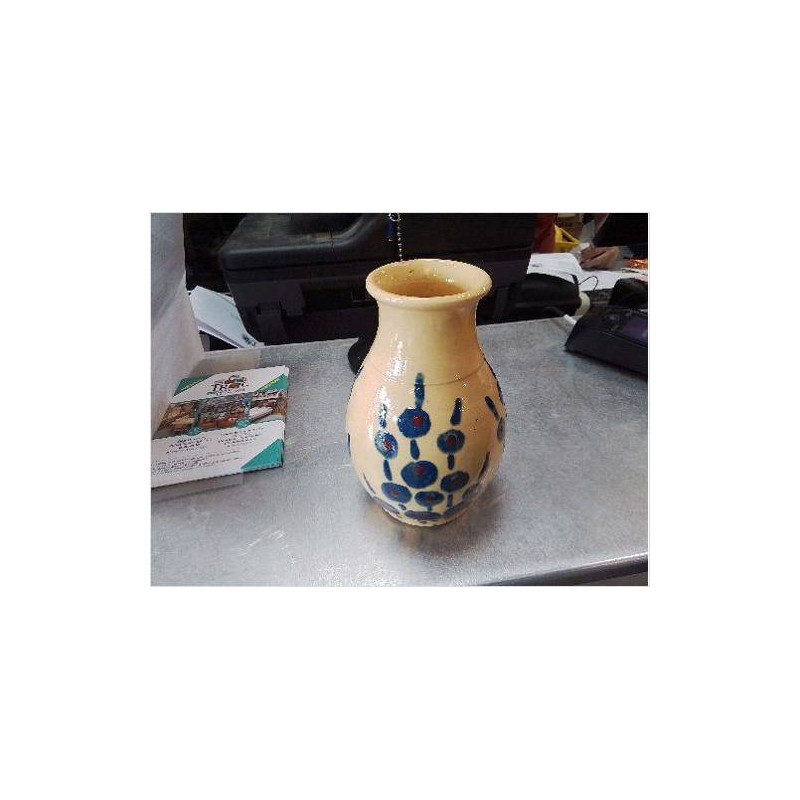 VASE SAVOYARD JAUNE BLEU