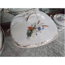 SERVICE VAISSELLE EPIS FLEURI LIMOGES