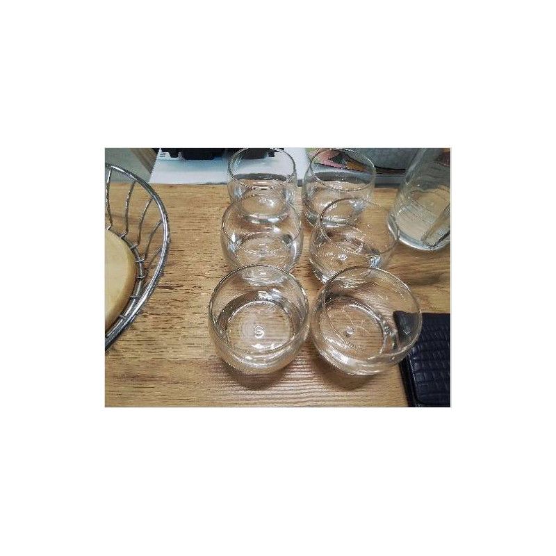 LOT VERRES WHISKY 1 BULLE EN FOND