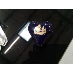 BOITE COEUR BLEU DORÉ 