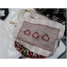 LOT SERVIETTES TABLE TISSU RAYÉ MOTIFS