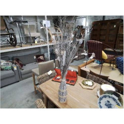 BOUQUET DECO GRIS BLANC 