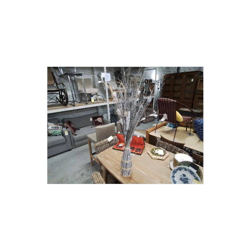 BOUQUET DECO GRIS BLANC 