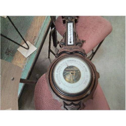 BAROMETRE THERMOMETRE SUR BOIS