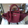 SAC A MAIN CUIR VIEUX ROSE MANQUE 1 PRESSION DOREE