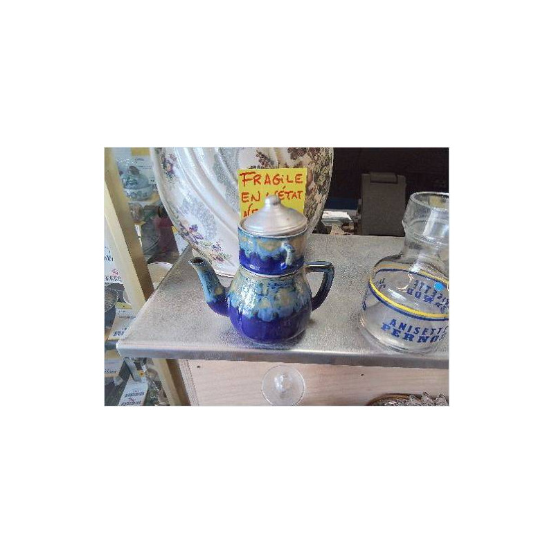 THEIERE ÉMAILLÉE BLEUE