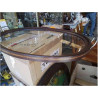 PLATEAU VERRE ACAJOU 2 ANSES