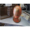 OEUF CLOISONNÉ ORANGE DORÉ À VISSER