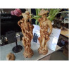 COUPLE STATUES RESINE CHINOIS