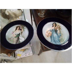 ASSIETTE FEMME FLEURS TOUR...