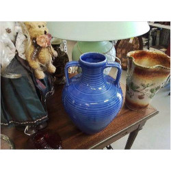 VASE AMPHORE BLEU 2 ANSES