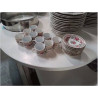 LOT 11 TASSES ET 9 SOUCOUPES DECO CHINOISE FLEURS ROSES