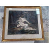 CADRE DORE GRAVURE FEMMES ENLACEES 