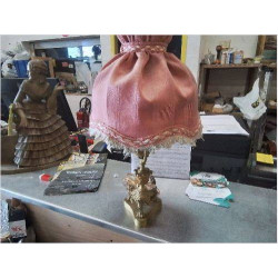 LAMPE PIED BOUGEOIR BRONZE...