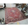 TAPIS 2X3 MOTIFS FOND ROUGE