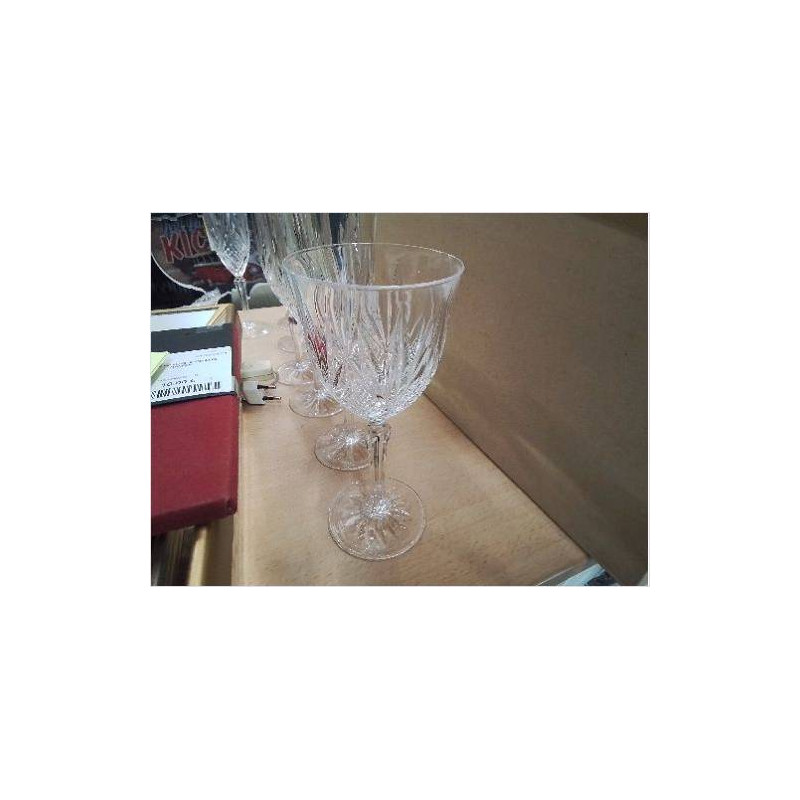 LOT 6 VERRES A PIEDS CRISTAL D ARQUES 