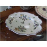 PLAT OVALE DENTELÉ FLEURI 