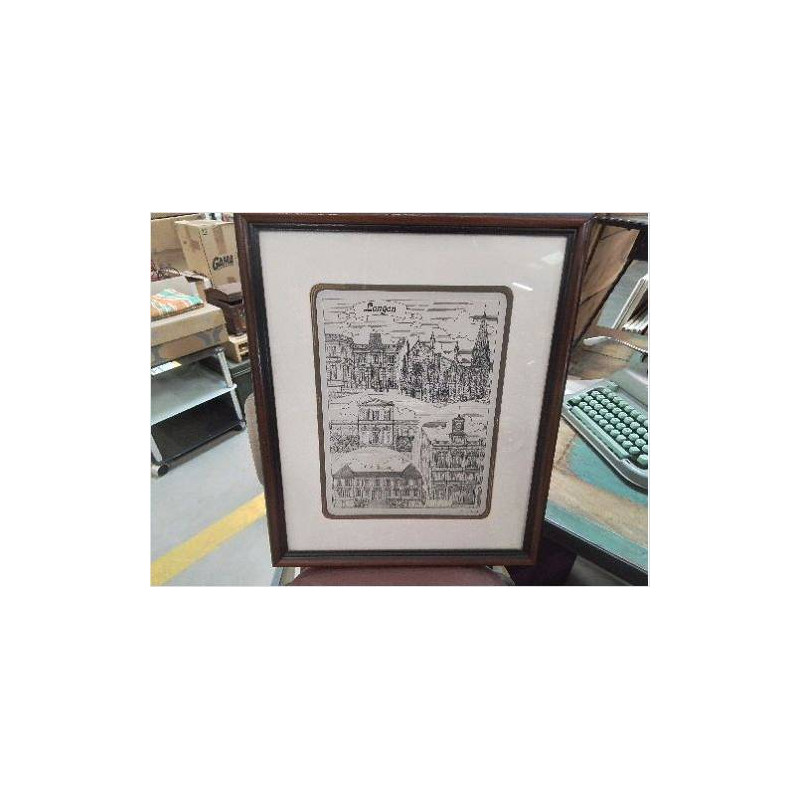 LITHOGRAPHIE VILLE DE LANGON D HELAUT 