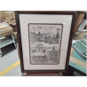 LITHOGRAPHIE VILLE DE LANGON D HELAUT 