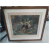 GRAVURE COULEUR CHASSEUR ÉGARÉ 