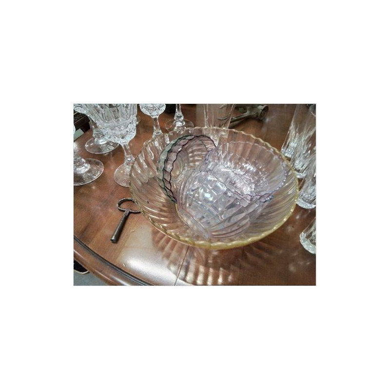 SERVICE À CREME VERRE COLORÉ