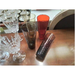 LOT 4 VERRES HAUTS COLORÉS 