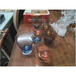 LOT VERRES COULEURS RONDS
