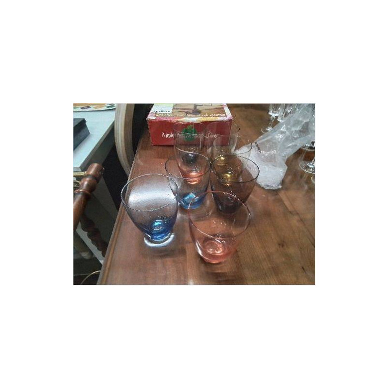 LOT VERRES COULEURS RONDS