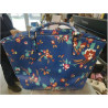 SAC GALERIES LAFAYETTE BLEU DECO FLEURS + POCHETTE ET LANIERE ACCESSOIRES BB