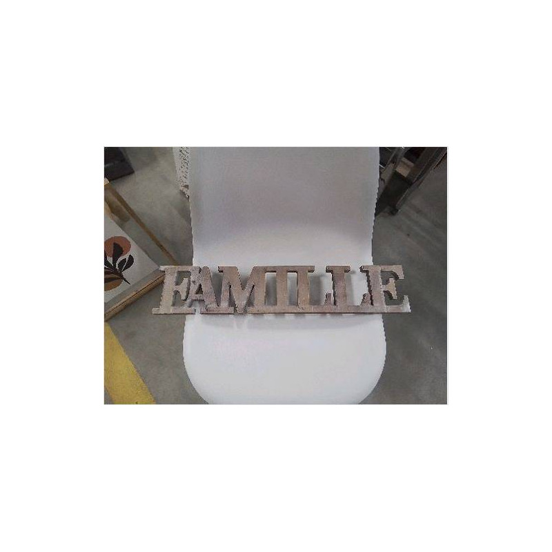 DECO MURALE FAMILLE EN BOIS GRIS
