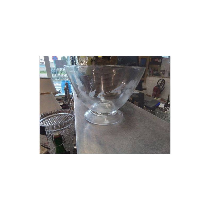 SALADIER CRISTAL GM FLEURS GRAVEES