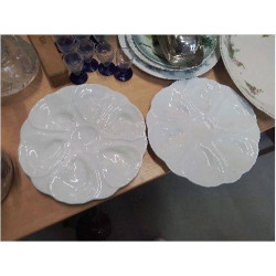 PAIRE ASSIETTES PORCELAINE...
