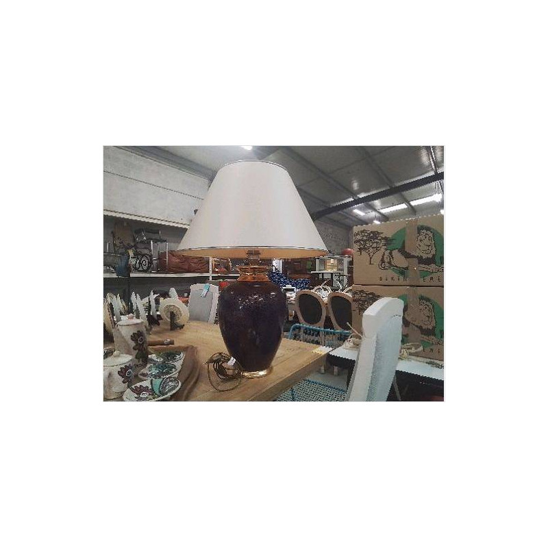 LAMPE BLEUE DORÉE LE DAUPHIN FRANCE