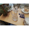 CARAFE CRISTAL TAILLÉ 1 ANSE BOUCHON FACETTES  