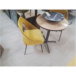 PAIRE CHAISES ASSISE DORÉE 