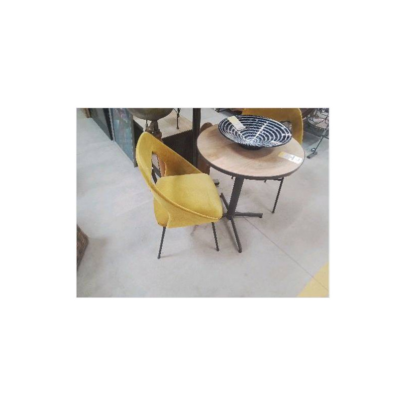 PAIRE CHAISES ASSISE DORÉE 
