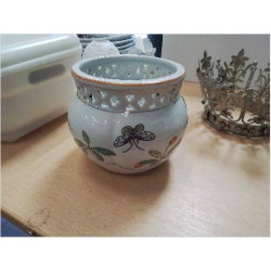 POT DECO DECOR FLEURS OISEAUX