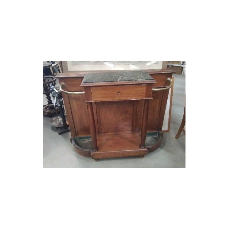 MEUBLE D ENTREE TIROIR MARBRE NOIR 108CM CLE F5